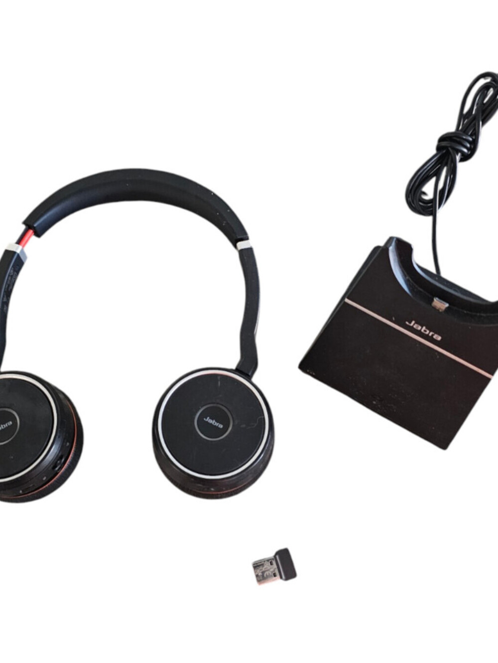 Jabra Evolve 75 SE Wireless Bluetooth Headset w/ Charging Stand, Dongle